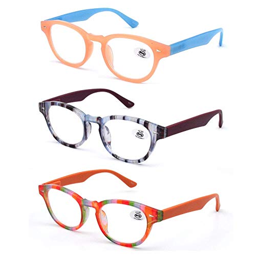 One-Day Sale: Up to 50% Off AMILLET Reading Glasses for Women 3 Pack Fashion Readers Colorful Frame Small Round Eyeglasses +1.00 One-Day Sale: Up to 50% Off AMILLET Reading Glasses for Women 3 Pack Fashion Readers Colorful Frame Small Round Eyeglasses +1.00