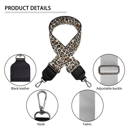 Image of Adjustable Purse Strap Replacement, Wide Shoulder Canvas Bag Strap, Crossbody Handbag Strap