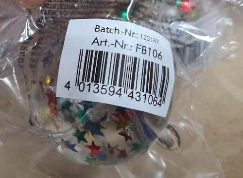 Flummi Stern 43mm 4 Stück, Flummy, Gummiball, Springbälle, Mitgebsel zum Kindergeburtstag,Spielen oder Verschenken, Gollnest