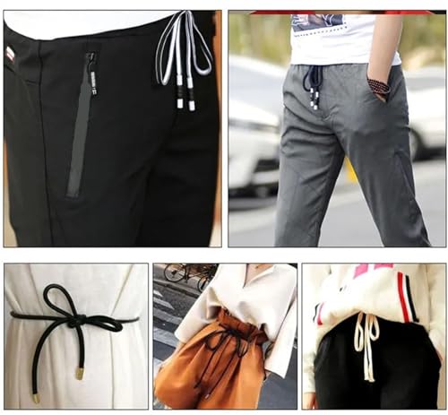 Cinturón hilo algodón para sudaderas con capucha que evita el deshilachado textil 5