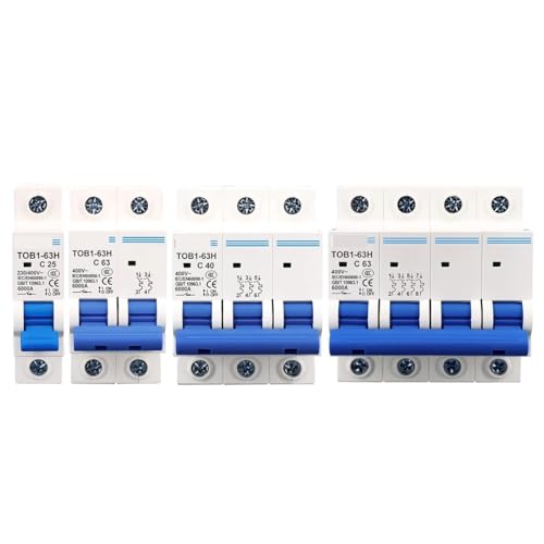 Disjoncteur AC MCB TOB1-63H courbe C 20A 1P pour protection de circuit - 6