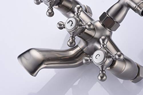 Sumerain Clawfoot Tub Faucet Brushed Nickel, Bathtub Faucet With Shower #TOP5