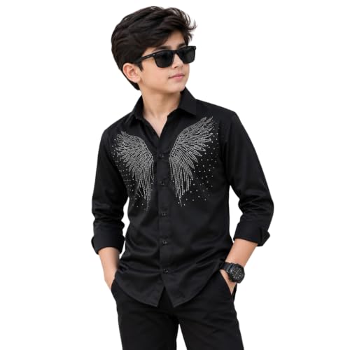 Image of Boys Satin Full Sleeve Shirt Stylish Shirt for Kids Soft & Shiny Casual Formal Shirt