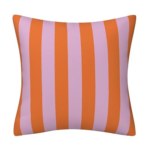 HFHungkeong Streifenförmige Kissenbezug, Digitale doppelseitige gedruckte Heimdekoration Indoor Sofa Kissenbezug(Pink Orange) HFHungkeong Streifenförmige Kissenbezug, Digitale doppelseitige gedruckte Heimdekoration Indoor Sofa Kissenbezug(Pink Orange)