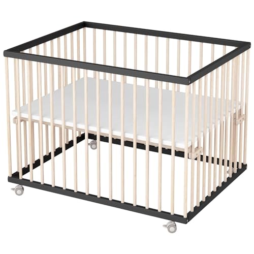 Sämann Laufstall Baby 75x100 cm | TÜV geprüft 2024 | stufenlos...