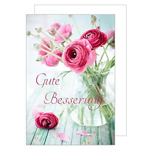 Edition Seidel Exclusiva tarjeta de felicitación premium para la recuperación de buena recuperación, con sobre (SW022)