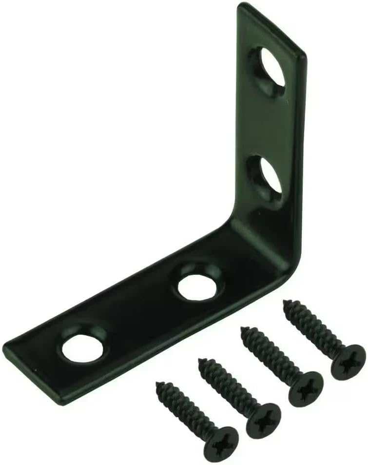 60 count 1-1/2 In. Black Corner BrMLK with Screws - 5x 12-packs angle MLK