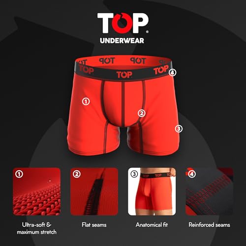 TOP Wear - Men's Cotton Blend Trunks - Pack of 4 - Breathable Fabric for All-Day Comfort4