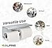 Double Toilet Paper Holder with Shelf - Alpine Rust Resistant Dual Roll Brushed Stainless Steel Toilet Paper Holder with Phone Shelf, Commercial Toilet Paper Dispenser Wall Mount in Modern Bath