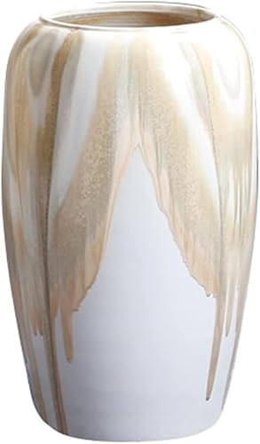 SnamicE Vase Tabletop Floor Ceramic Vase Modern Flower Arrangement Ornament for Decor Entryway Decor, Vase with Glaze Flowing 38 * 60CM,