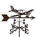 EZ Vane Steel Lo-Wing Plane Weathervane 21? Height, Includes Metal 4-Sided Mount, Wind Cups & Brackets | Hand-Crafted and Family-Owned, Made in The USA with Triple Powder Coating, Limited