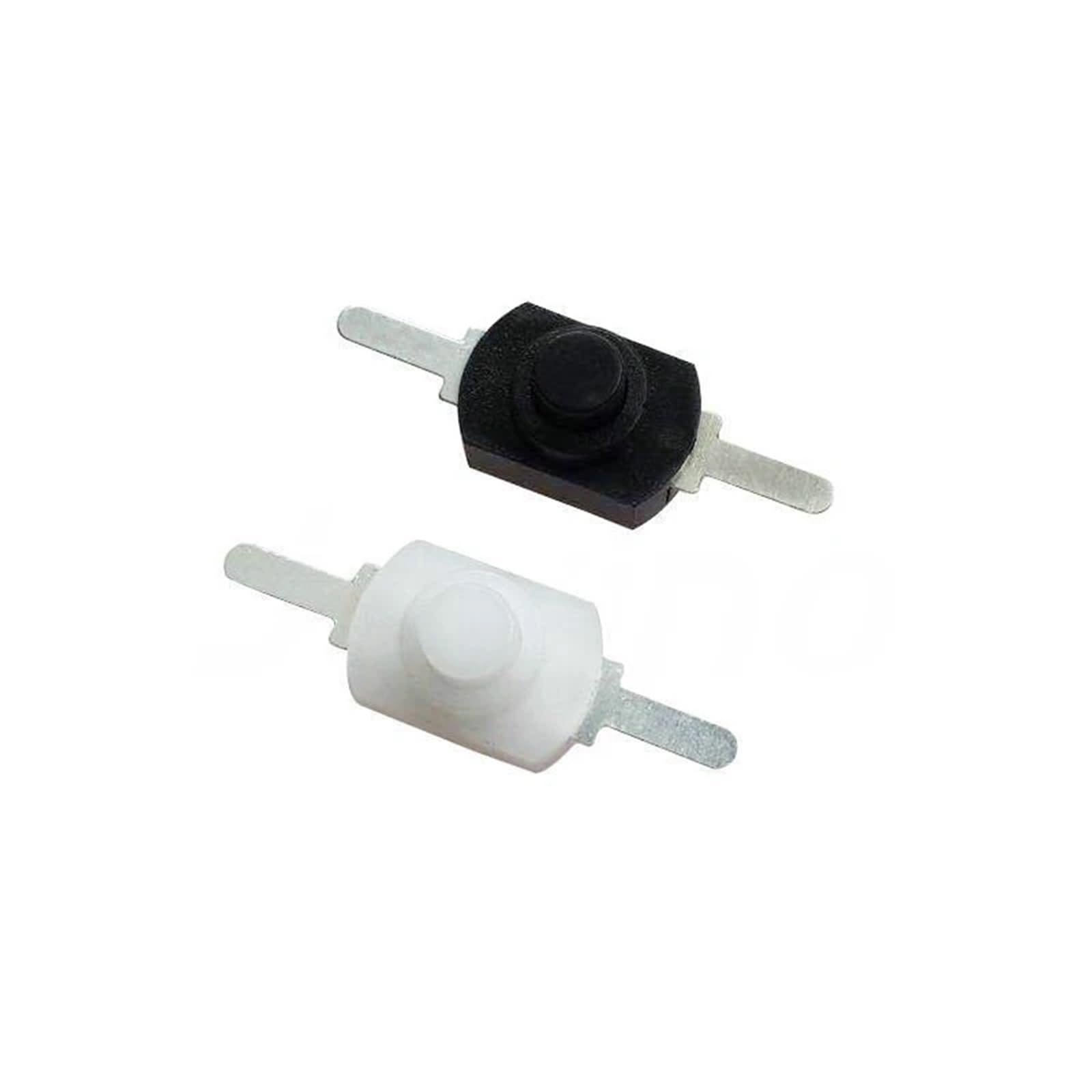 10 szt. 12 x 8 mm DC 30 V 1 A włącznik mini przełącznik przyciskowy do latarki 1208YD samozamykający się Stlxy (biały)