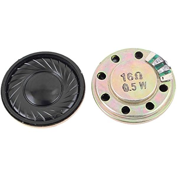 Aexit 2 szt.0,5W 16Ohm 27m_m Okrągły wewnętrzny głośnik z magnesem elektronicznym(Haut-parleur haut-parleur électronique 2 pièces 0.5W 16Ohm 27 mn rond
