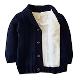 Baby Boys Girls Hoodie Sweaters Toddler Cardigan Warm Outerwear Winter Coat Navy