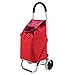 Carrello Spesa Carrello Spesa, Carrello Spesa Pieghevole, Grande Capacità, Carrello Portabagagli Multifunzionale Con Ruote, Zaino Staccabile (Rosso)