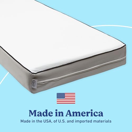 Image of Graco Essentials 6-Inch Dual-Sided Crib & Toddler Mattress - Made in the USA, Firm Support for Infants & Toddlers, GREENGUARD Gold Certified Baby Crib Mattress, Premium Removable Soft Waterproof Cover