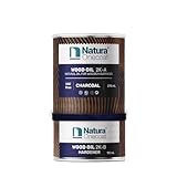 Natura Onecoat Wood Stain Oil - 215 ft² - 360 ml, Charcoal – Wood Finish for Interior Furniture & Floor - Linseed Wood Oil - Fast-Drying-Environmentally Friendly-Extra Durable Hard Wax Oil-VOC-Free