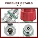 MOXRUQ High Pressure AC Valve, Air Conditioning Service Port, Automotive Air Conditioning Valves with Rubber Ring, Air Conditioning Service Valve Compatible with Volkswagen Lavida Bora Jetta (Red)