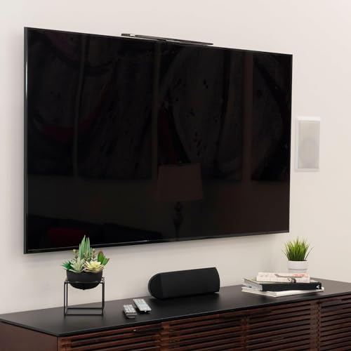 GE UltraPro HD Amplified TV Antenna, Easy Mount to Top of TV Design, Supports 4K 1080P Digital HDTV VHF UHF, Indoor, Long Range, Included Amplifier Signal Booster, AC Adapter, and 5 ft. Coax, 37075