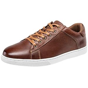 Jousen Men’ s Casual Shoes Leather Dress Sneakers Business Casual Shoes for Men Breathable Fashion Sneakers