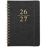 Planner 2026-2027 - Weekly & Monthly Academic Planner 2026-2027 with 12 Monthly Tabs, July 2026 - June 2027, 6.3" x 8.4", Flexible Hardcover, Thick Paper, Inner Pocket - Gray