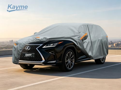 Image of Kayme Waterproof Heavy Duty Car Cover Custom Fit Lexus RX | thick soft non-woven with cotton lining, exquisite stitching, anti sun /UV /rain /snow /dirt, storage bag