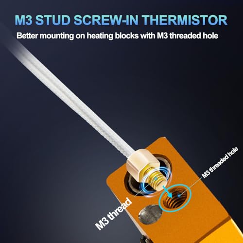 Thermistance M3 Ender-3 3D printer thermistor haute température pour Ender 3 V2 5 Plus - 5
