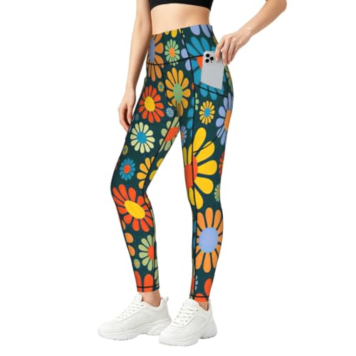 Pantalones de yoga sin transparencias leggings cómodos con bolsillos elásticos
