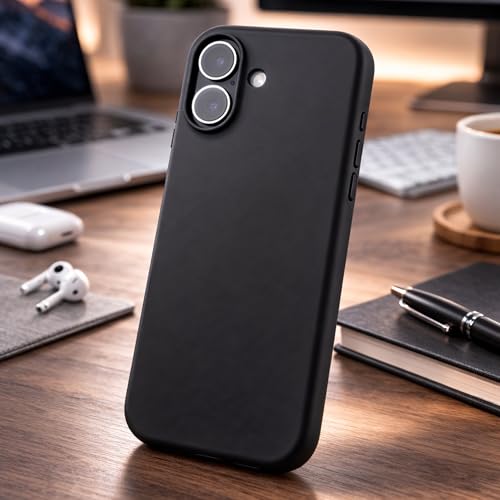 Image of TEKNE Solid Polycarbonate Case for iPhone 17 | MagSafe Compatible | Upto 6ft Drop Protection | Anti-Fingerprint | Shockproof Corners | Slim Back Cover (Black)