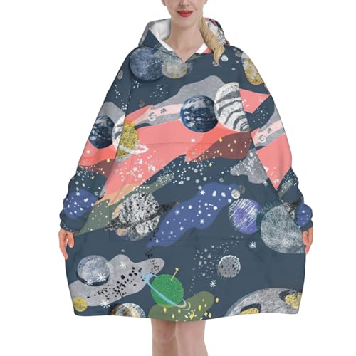 Couverture portable en flanelle EdWal motif planète pour vos soirées cocooning