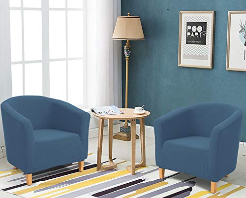 Tianshu 41-11 Stretch Tub Chair Cover,Jacquard Club Chair Covers, Armchair Slipcovers, Non-Slip Barrel Chair Cover For Dining Living Room Office Reception Chair thumb #2