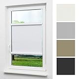 Lysel Outlet Glasleistenrollo verspannt abdunkelnd, (B x H) 80cm x 175cm in weiß/reinweiß