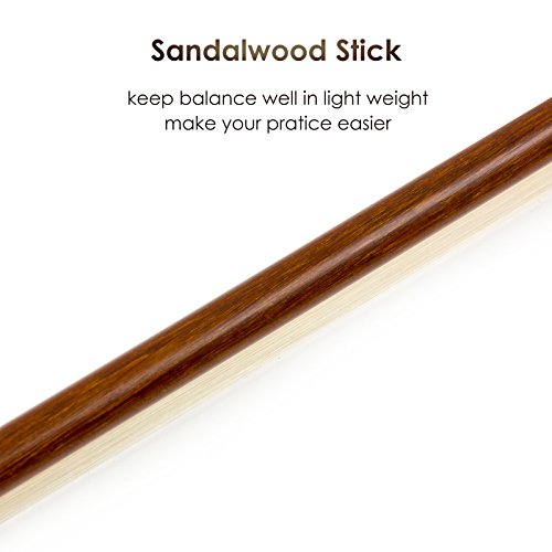 Kmise Sandalwood Baroque Model 4/4 Violin Bow Ox Horn Frog White Horsehair 1 Pcs #TOP7