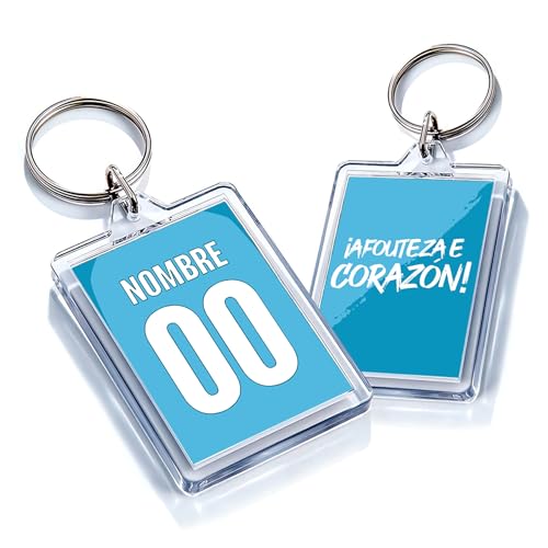 Genérico Llavero Personalizado Celta | Con Foto a Dos Caras | Regalo Original para Aficionados del Fútbol | Camiseta Equipo | Diseño Único y Duradero