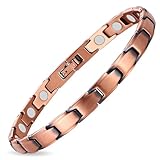 MagEnergy Copper Bracelet for Women, 99.9% Pure Copper Magnetic Bracelet, Adjustable Bracelet Jewelry Gifts (Plain Style)