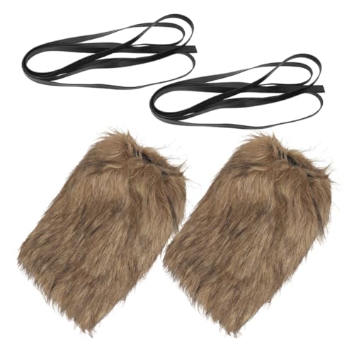 Jambières de style Viking en fausse fourrure pour festival médiéval