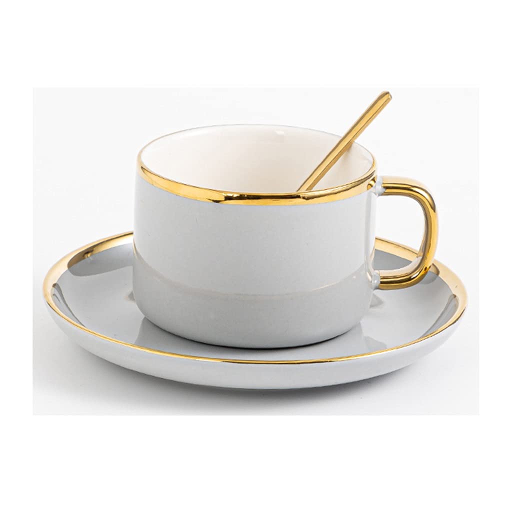 Persönliche Kaffeebecher, Kaffeetassen, Teetassen und Untertassen-Sets, Geschenkset for Männer, Frauen, Papa, Mutter, 200 ml Kaffeetasse mit Henkel und Untertasse, Keramiktassen for Kaffee, Tee und Ka