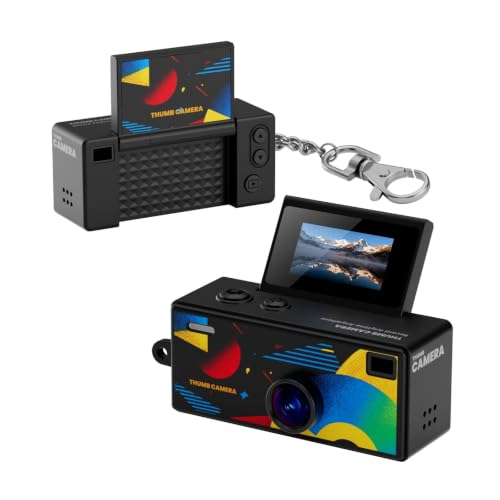 Mini cámara retro 1080P con llavero negro 64G miniatura 1