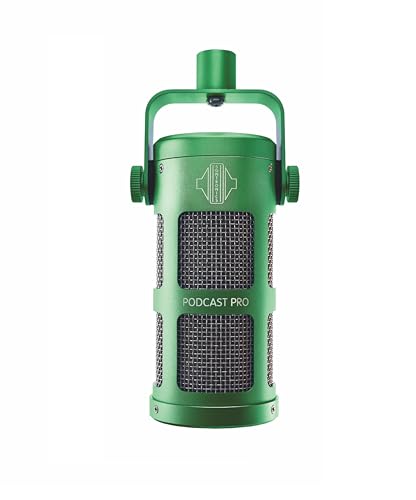 Sontronics Podcast Professional Dynamic Mic for Podcast, Broadcast, Streaming, Gaming & VC - XLR Connection, No Phantom Power Required - Lifetime Microphone Warranty - Designed & Built in UK (Green)
