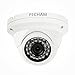 Produktbild PECHAM Indoor CCTV Dome überwachungskamera 1/3" Weitwinkelobjektiv 3,6 mm 1200TVL HD-CMOS-Sensor mit hoher Auflsung mit 24 Infrarot LEDs Nachtsicht wasserdichte Kamera Dome Installierbar im Büro,Häusern, Krankenhaus, Schulhof, Einkaufszentrum uvm