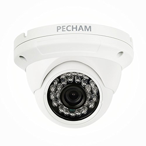 PECHAM cámara de seguridad exterior de Vigilancia CCTV, Analog cameras HD CMOS sensor 3.6mm Gran Angular Lente Color impermeable Cúpula cámaras de vigilancia