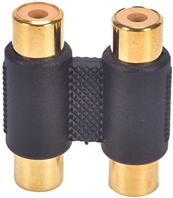 YAWALL RCA Coupler, 4 Pack RCA Female to Female Coupler Audio Video Cable Extension for Amplifier, Subwoofer,Mixer