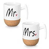 Zi-Rui Novelty Mr and Mrs Mugs Set,Wedding Gifts for Couple, Engagement Bridal Shower Gift Unique...