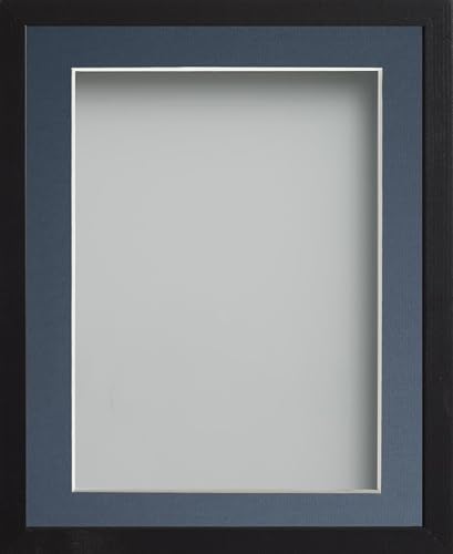 Frame Company Webber Black with Blue Mount, 20x16 for 16x12 inch