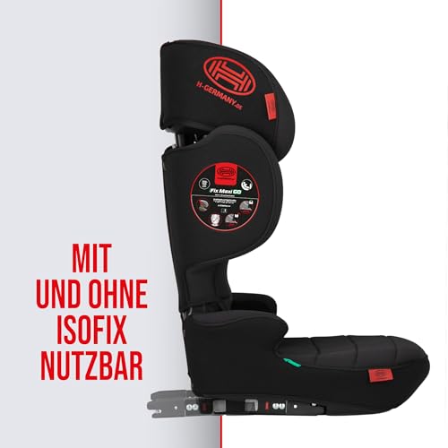 HEYNER® KIDS Kindersitz i-Size faltbar | mit und ohne Isofix nutzbar | Autokindersitz für 3,5-12 Jahre (100-150 cm)