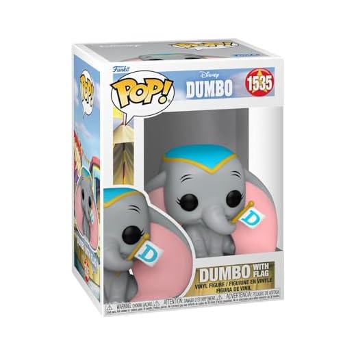 Funko Pop! Disney: Dumbo – Dumbo with Flag- Figura de Vinilo Coleccionable - Idea de Regalo - Mercancia Oficial - Juguetes para Niños y Adultos - Movies Fans - Muñeco para Coleccionistas