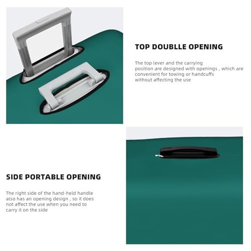 Solid dark green Printed luggage cover, double stitching all around, high elastic material, suitable for travel and business trip4