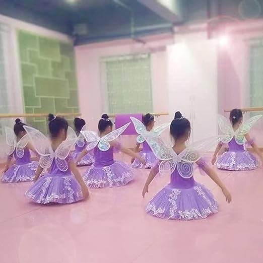 Miniatura 6 de Alas de hadas para niñas, alas de hadas de mariposa para fiesta de cumpleaños, alas de ángel brillantes, disfraz de Halloween