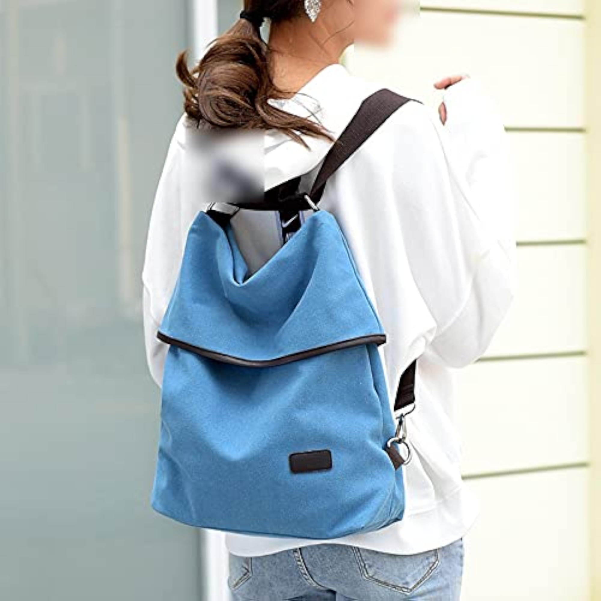 Women's Large Capacity Anti-Theft Canvas Bookbag