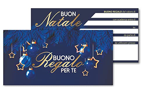 Buoni Regalo natalizi (25 o 50 pezzi) Biglietti